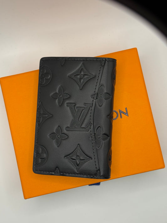 Monogram Leather Black Pocket Organizer