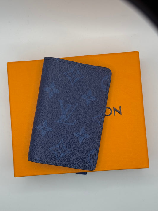 Monogram Cobalt Navy Blue Pocket Organizer