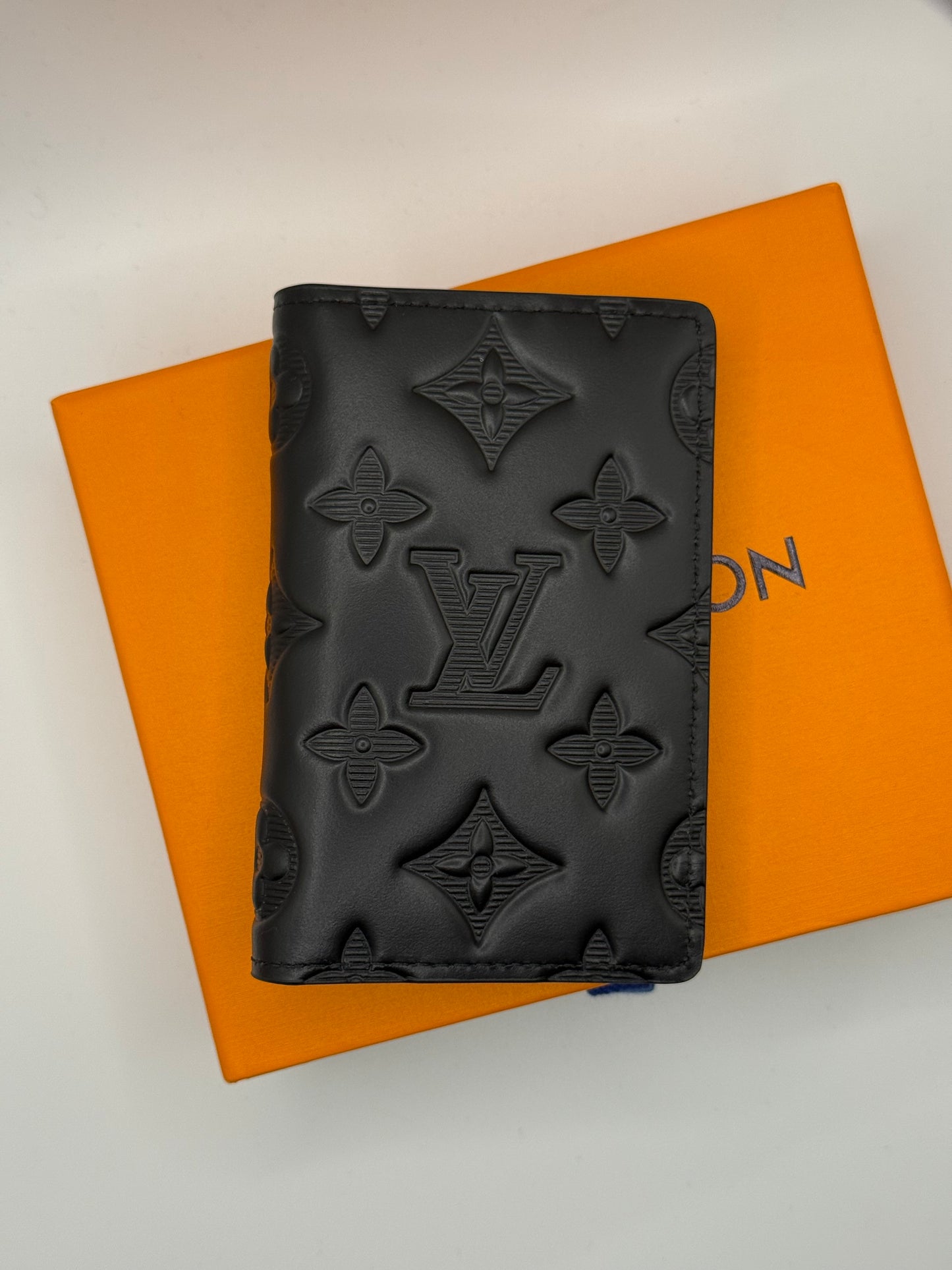 Monogram Leather Black Pocket Organizer