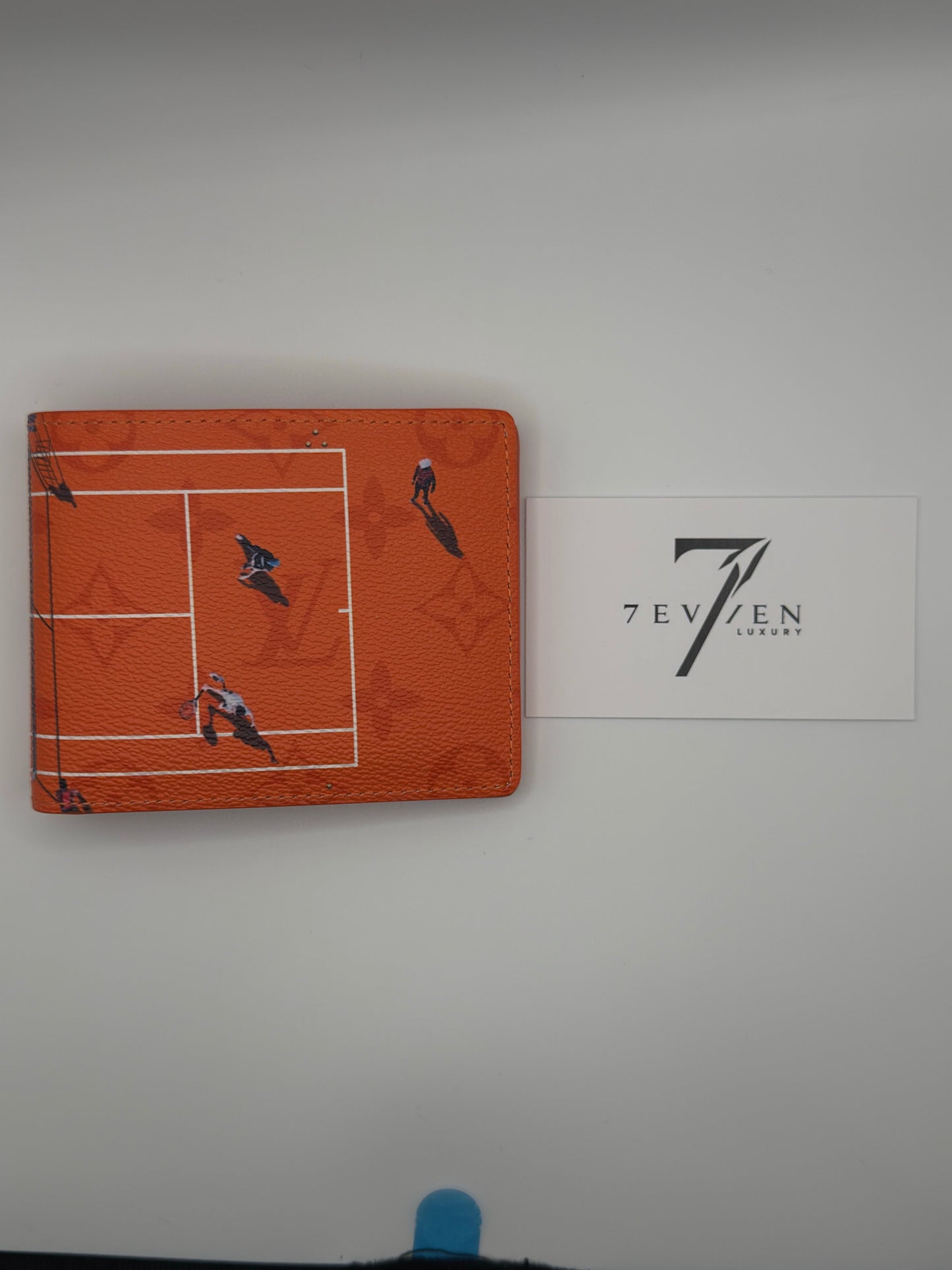 Brick Red Tennis Slender Wallet